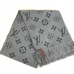 Louis Vuitton Logomania Gunuine Wool Scarf Smoke