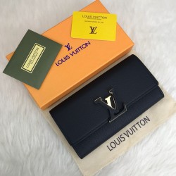Louis Vuitton Capucines Wallet Navyblue